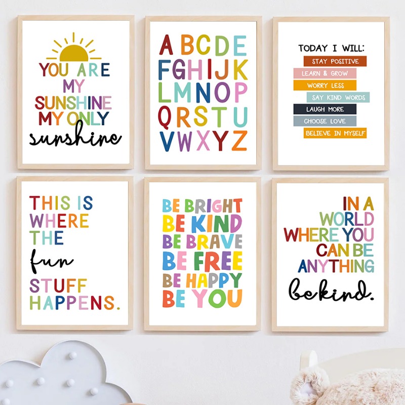 Kids Educational - Alphabet Numbers & More - English Education Poster Alphabet Number Color