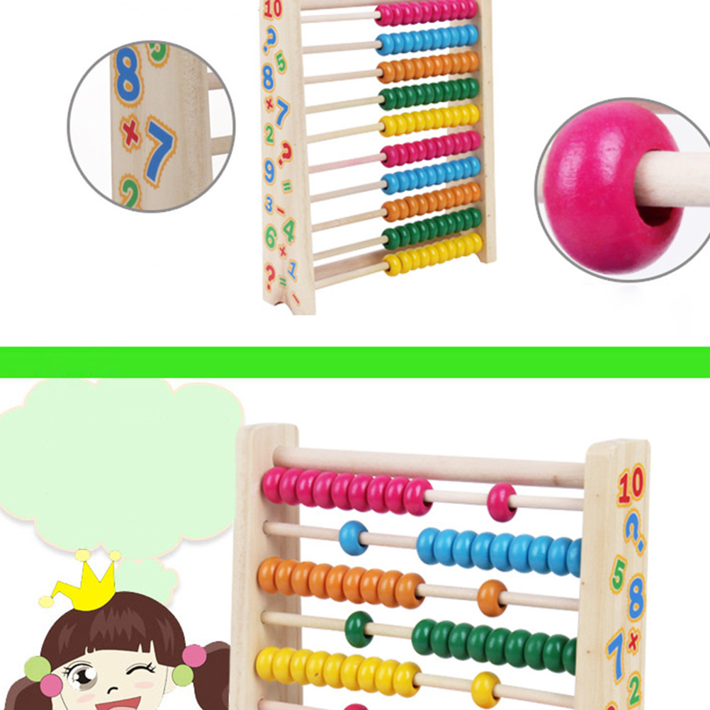 10 Stalls Wooden Math Abacus C - Kids Educational Computer recension och pris