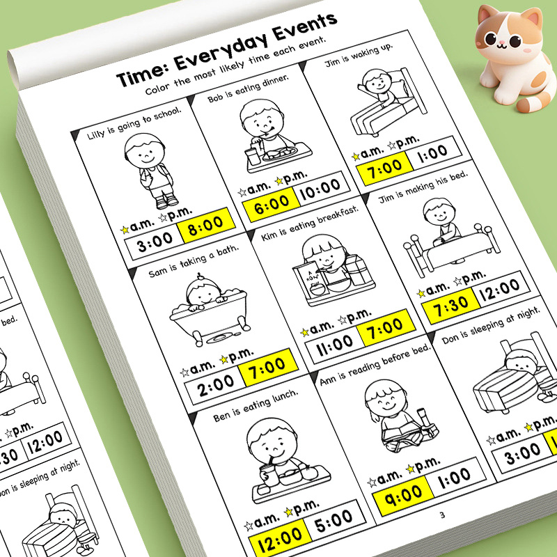 Kids Telling Time Educational  - Kids Education Worksheet recension och pris