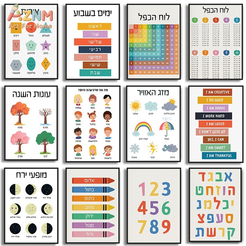 AZNM Hebrew Educational Kids C - Kids Educational - Alphabet Numbers & More recension och pris