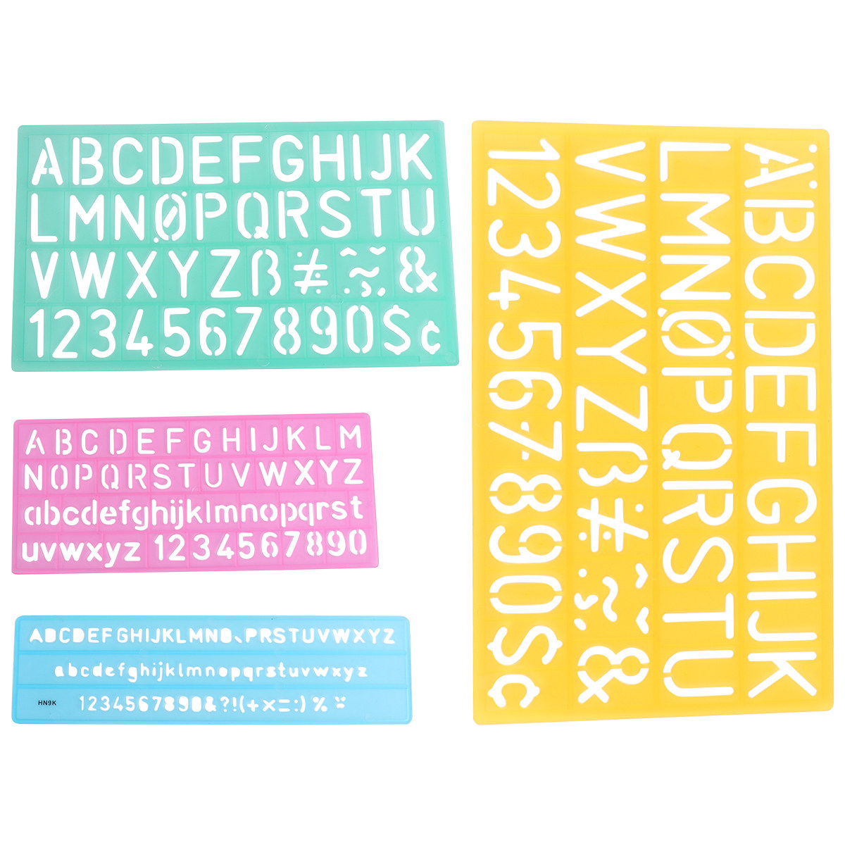4Pcs Plastic Graffiti Rulers A - Kids Educational - Alphabet Numbers & More recension och pris