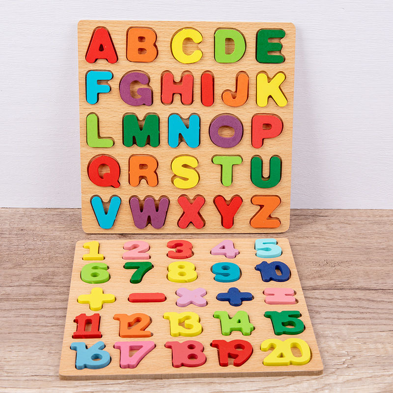 Wooden Alphabet Puzzle Board N - Kids Educational - Alphabet Numbers & More recension och pris