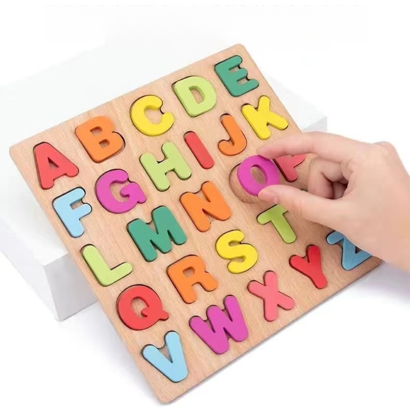 Wooden Alphabet Puzzle Board N - Kids Educational - Alphabet Numbers & More recension och pris